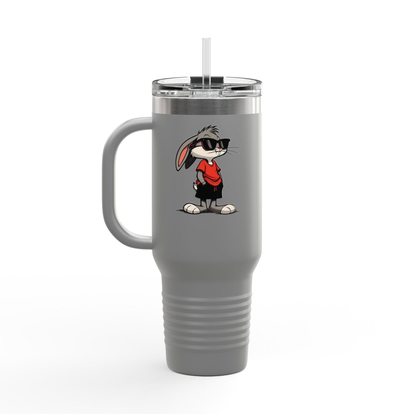 40oz Premium Insulated Travel Mug – Stainless Steel with Straw & Lid