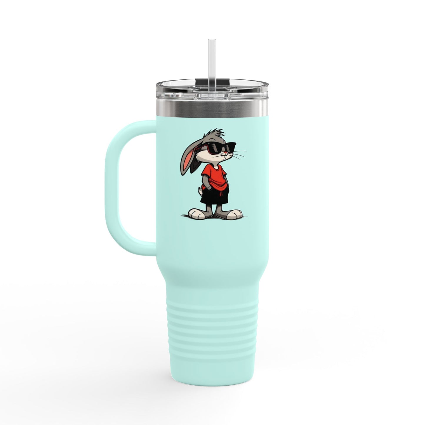 40oz Premium Insulated Travel Mug – Stainless Steel with Straw & Lid