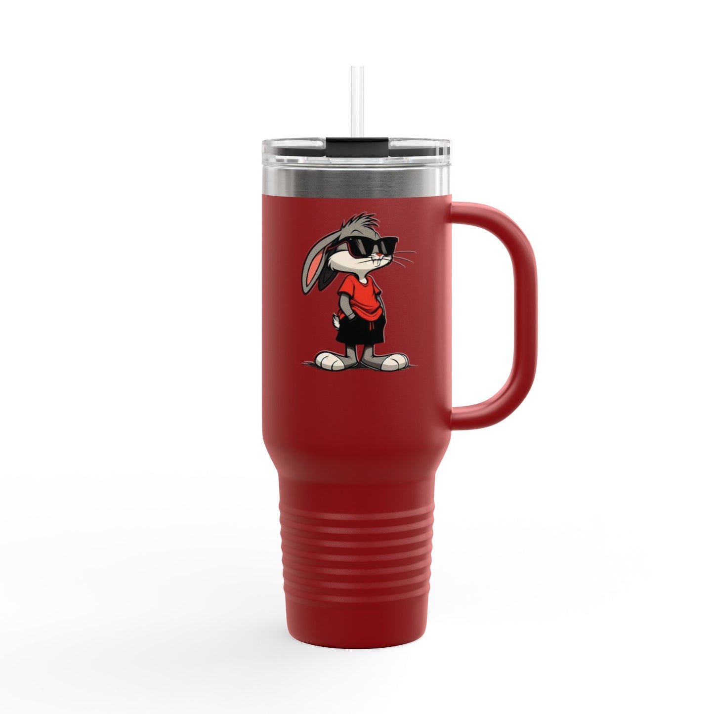 40oz Premium Insulated Travel Mug – Stainless Steel with Straw & Lid