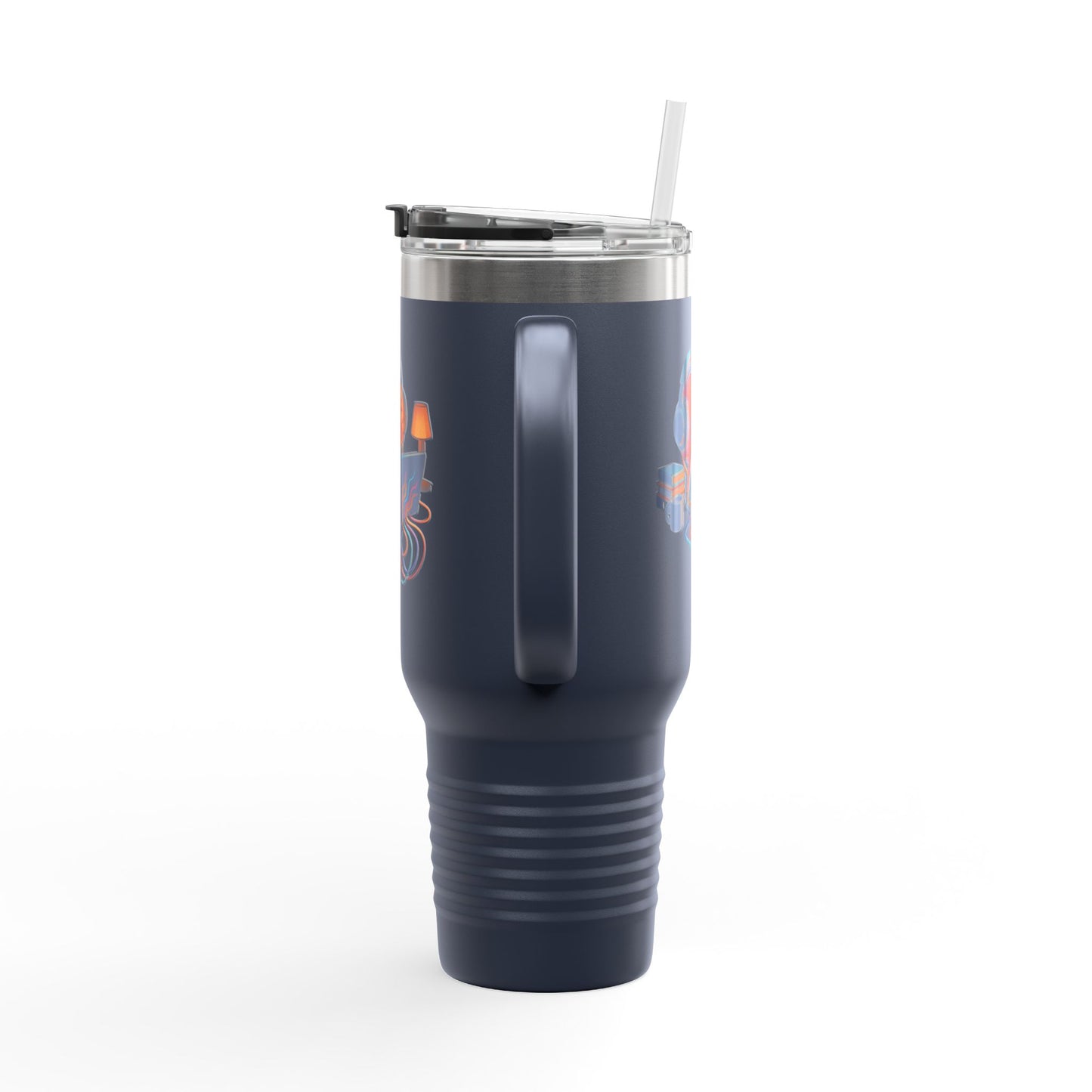 40oz Premium Insulated Travel Mug – Stainless Steel with Straw & Lid