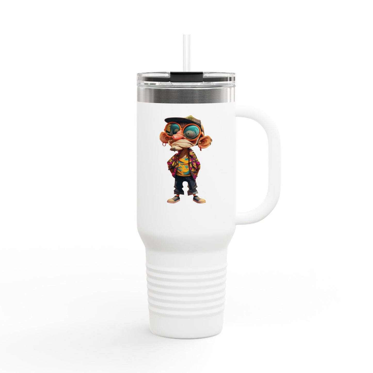 40oz Premium Insulated Travel Mug – Stainless Steel with Straw & Lid
