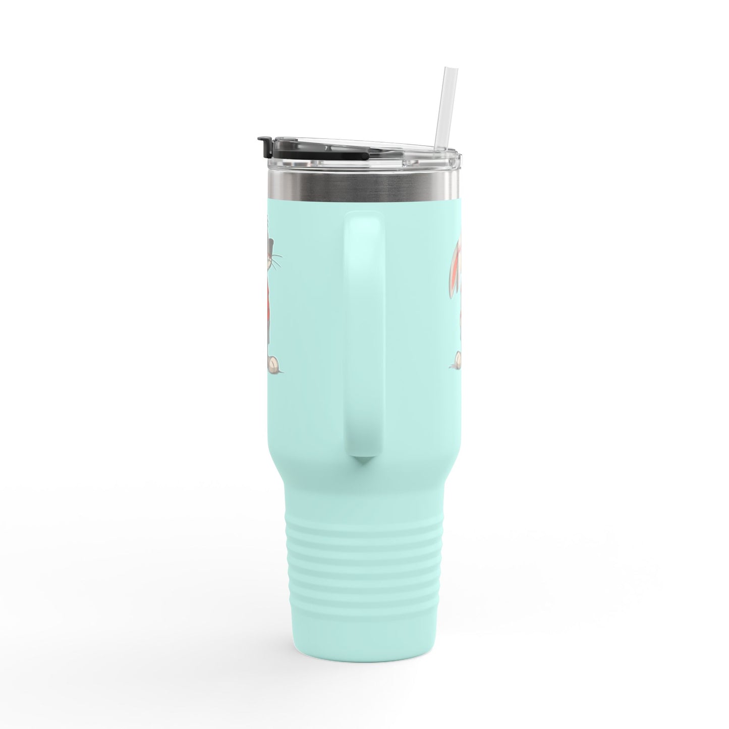 40oz Premium Insulated Travel Mug – Stainless Steel with Straw & Lid