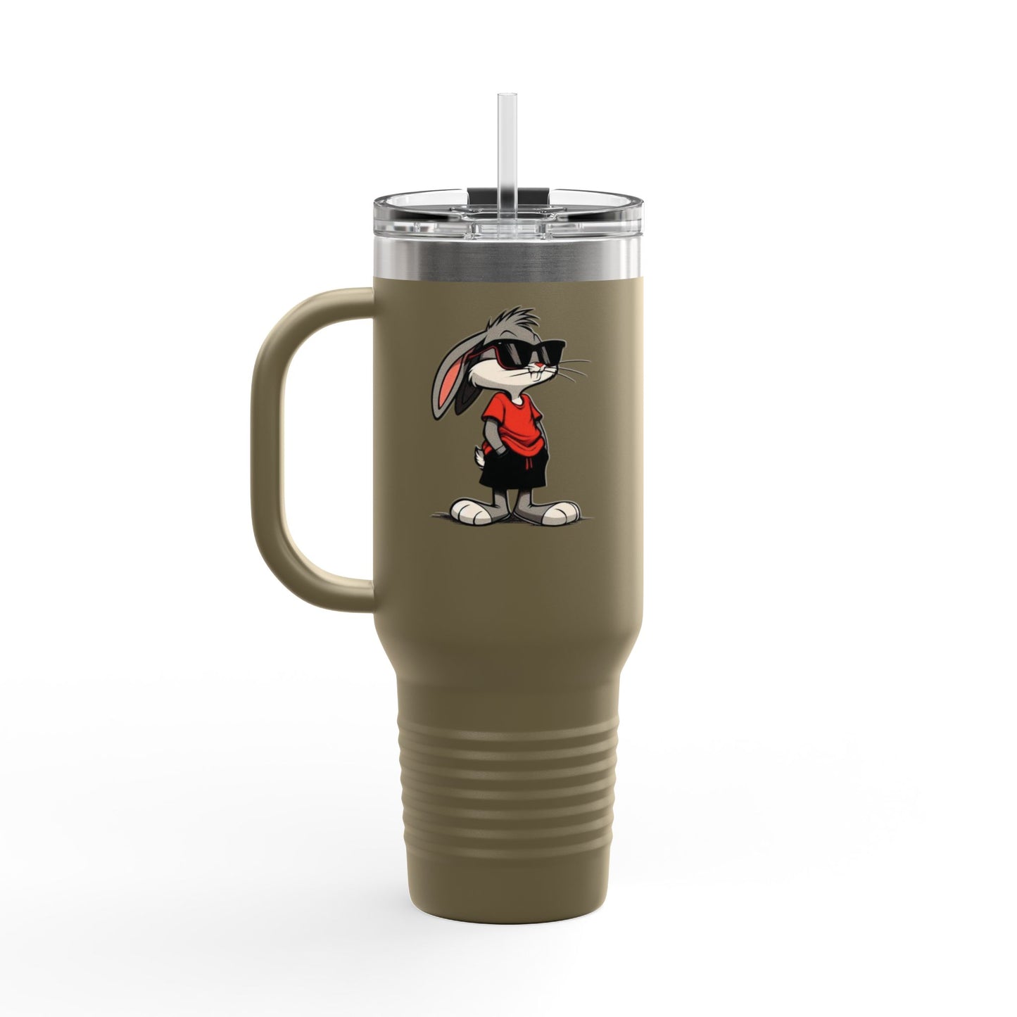 40oz Premium Insulated Travel Mug – Stainless Steel with Straw & Lid