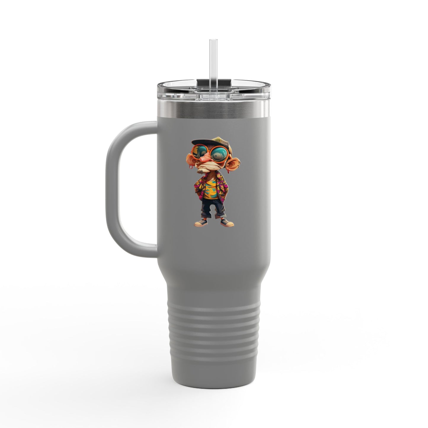 40oz Premium Insulated Travel Mug – Stainless Steel with Straw & Lid