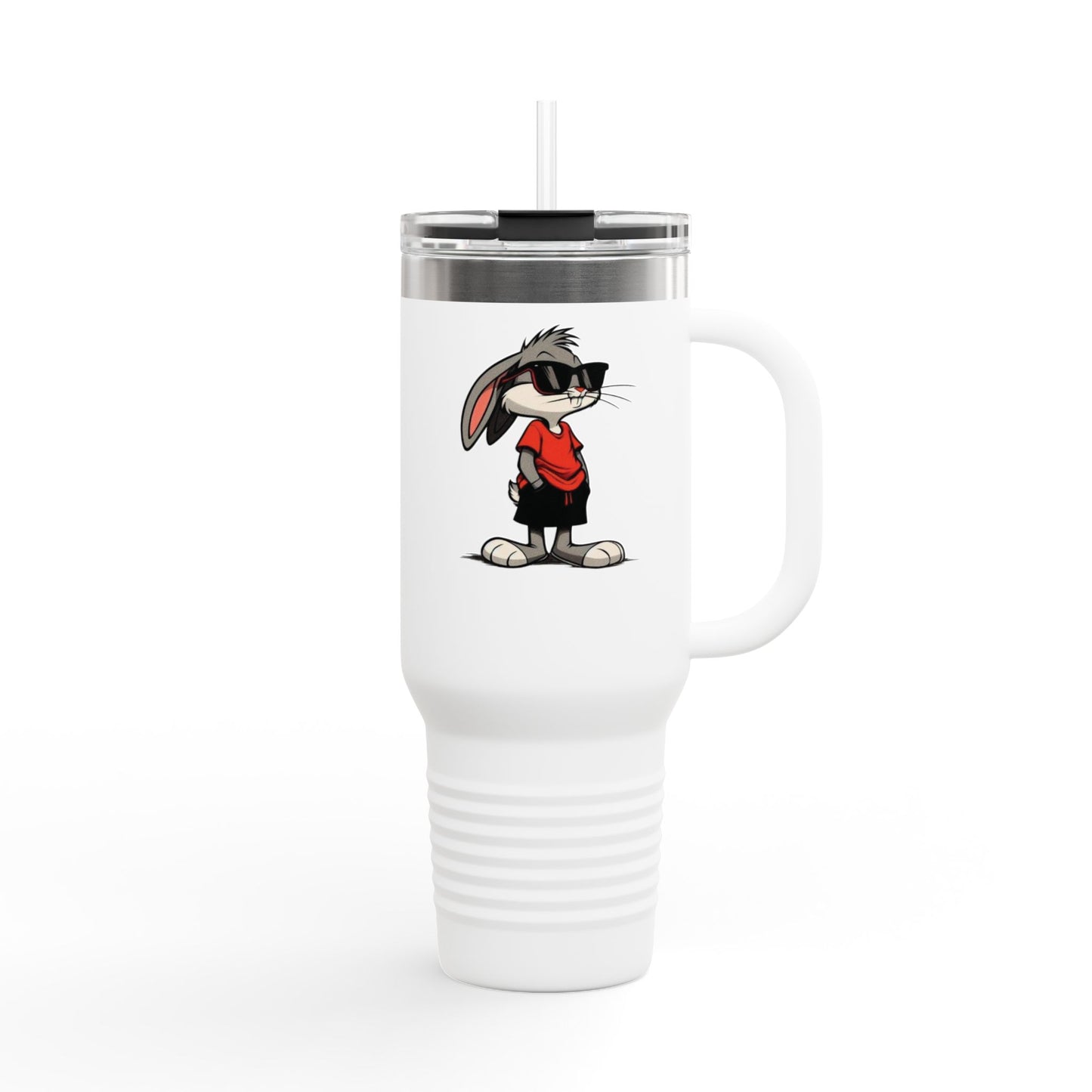 40oz Premium Insulated Travel Mug – Stainless Steel with Straw & Lid
