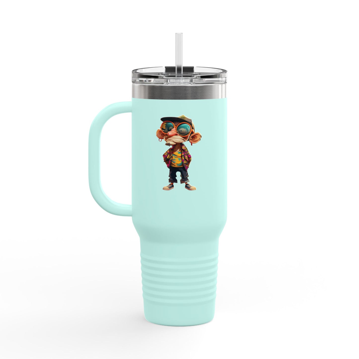 40oz Premium Insulated Travel Mug – Stainless Steel with Straw & Lid