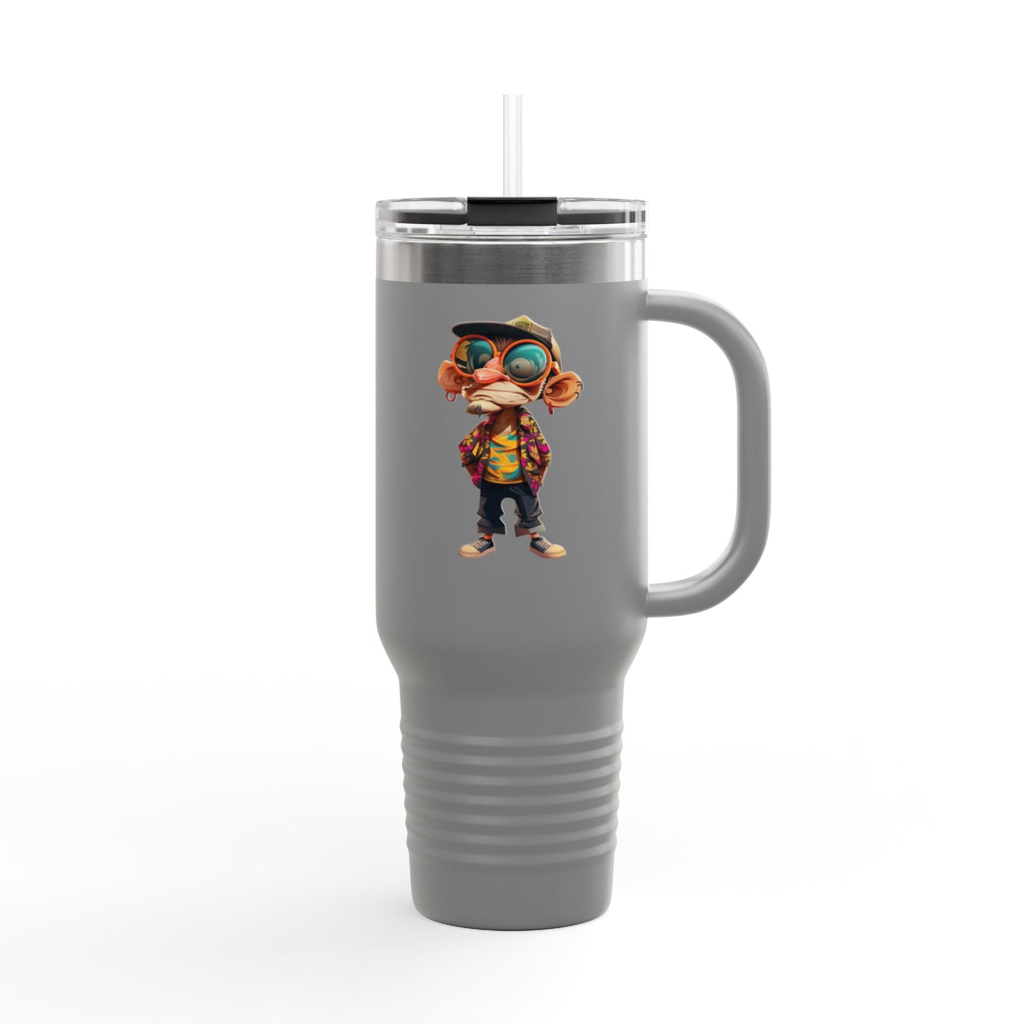 40oz Premium Insulated Travel Mug – Stainless Steel with Straw & Lid