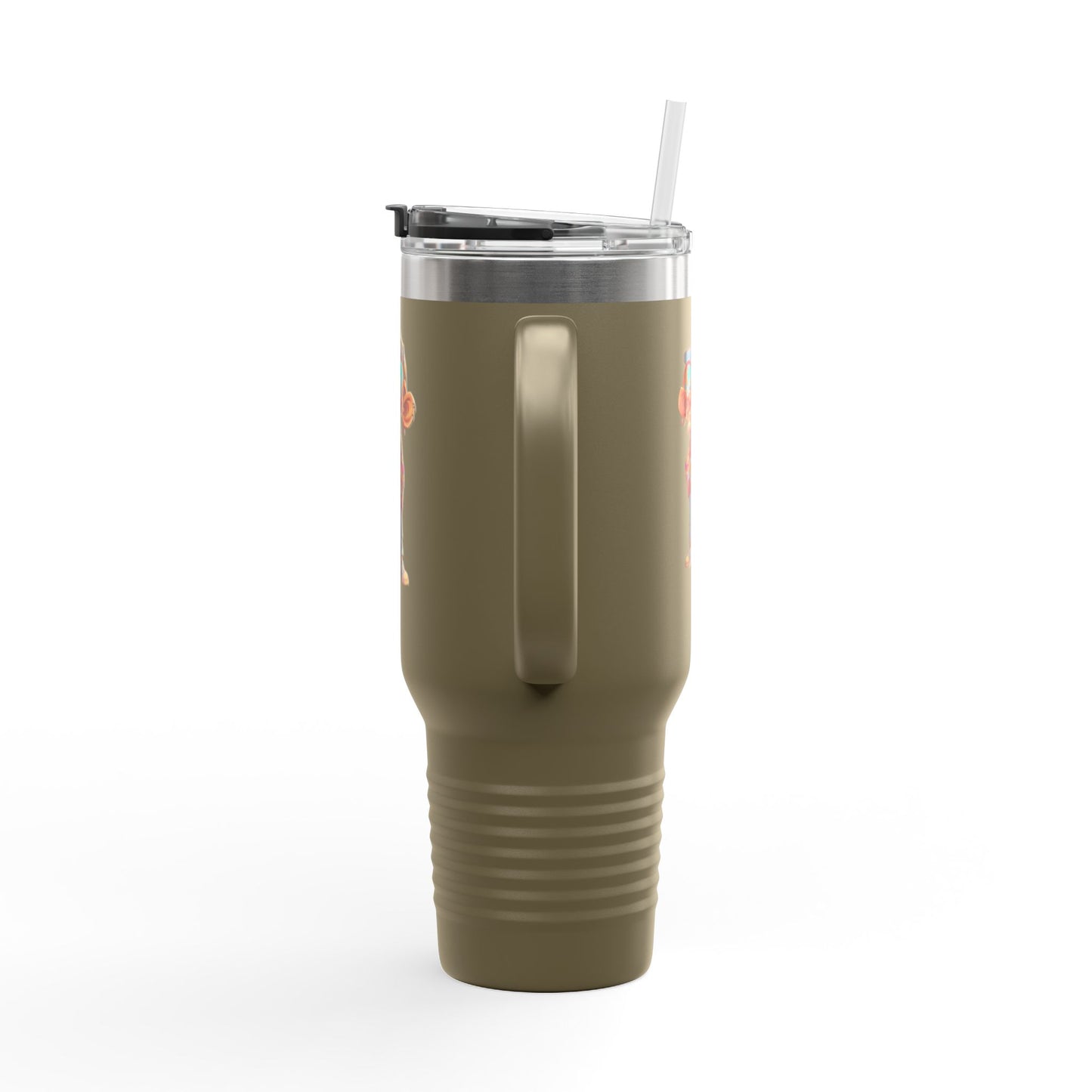 40oz Premium Insulated Travel Mug – Stainless Steel with Straw & Lid