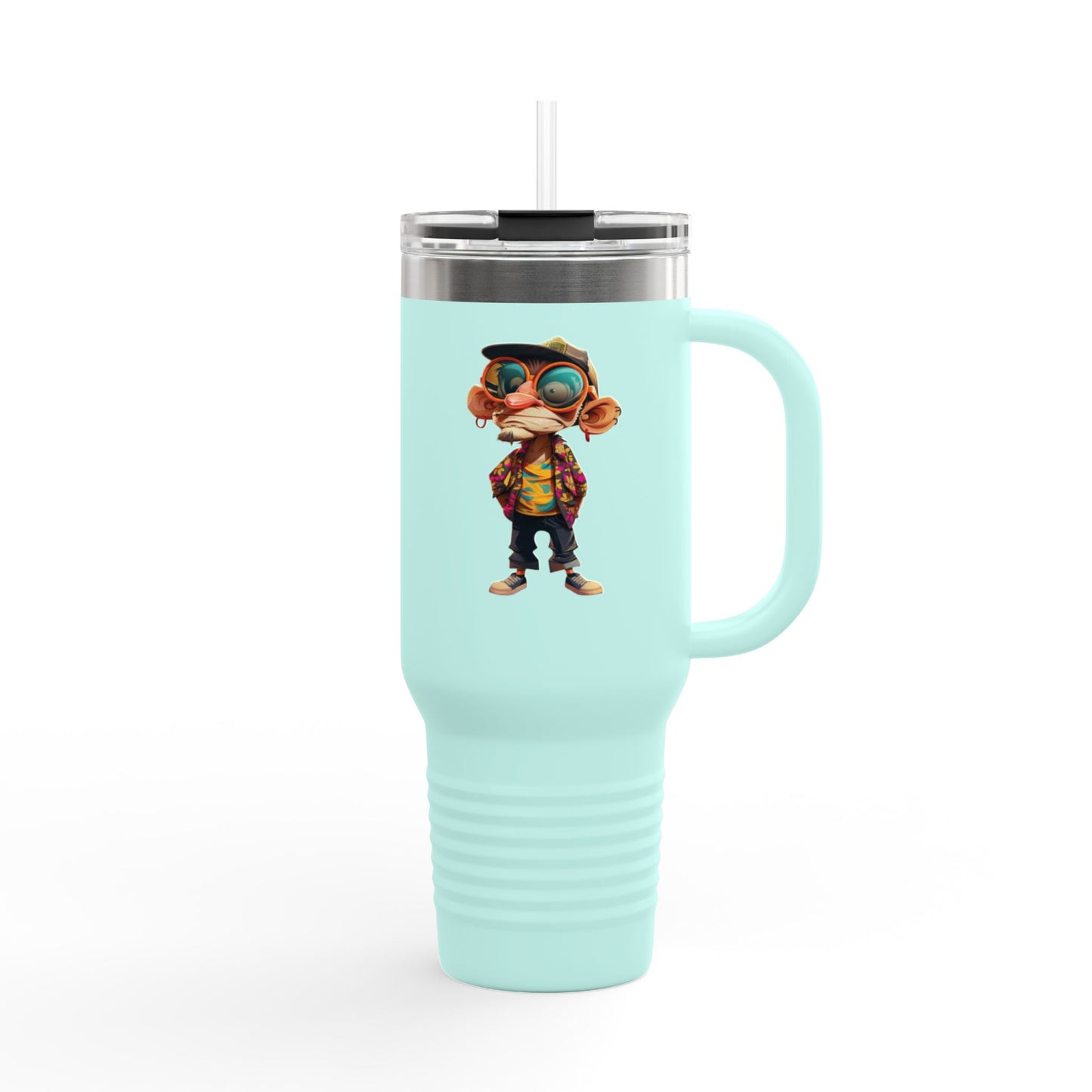 40oz Premium Insulated Travel Mug – Stainless Steel with Straw & Lid