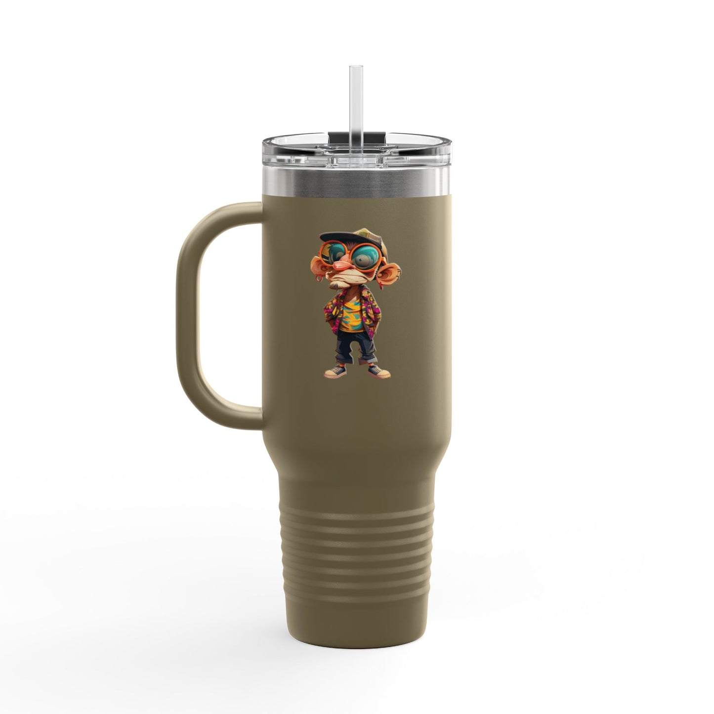 40oz Premium Insulated Travel Mug – Stainless Steel with Straw & Lid
