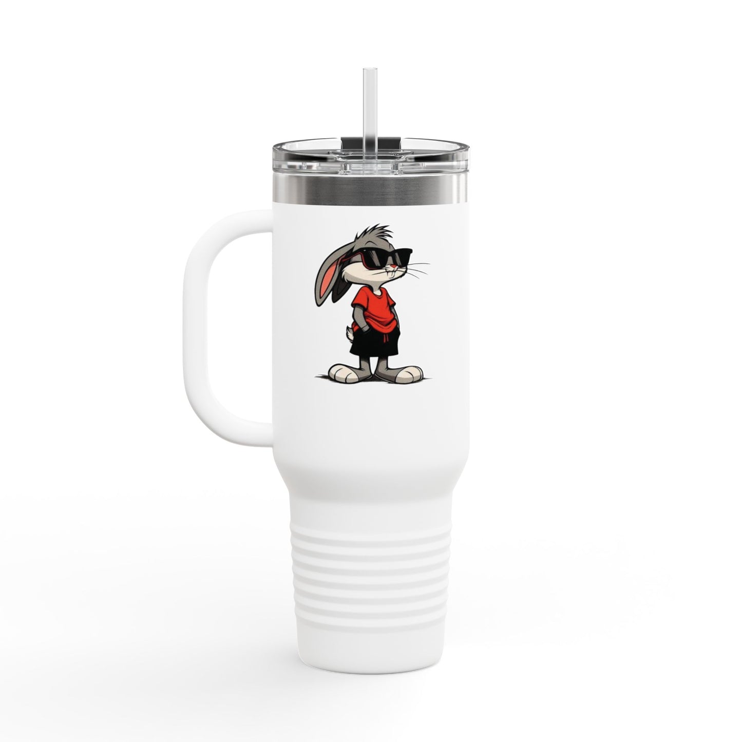 40oz Premium Insulated Travel Mug – Stainless Steel with Straw & Lid