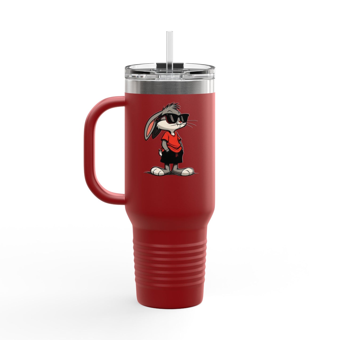 40oz Premium Insulated Travel Mug – Stainless Steel with Straw & Lid