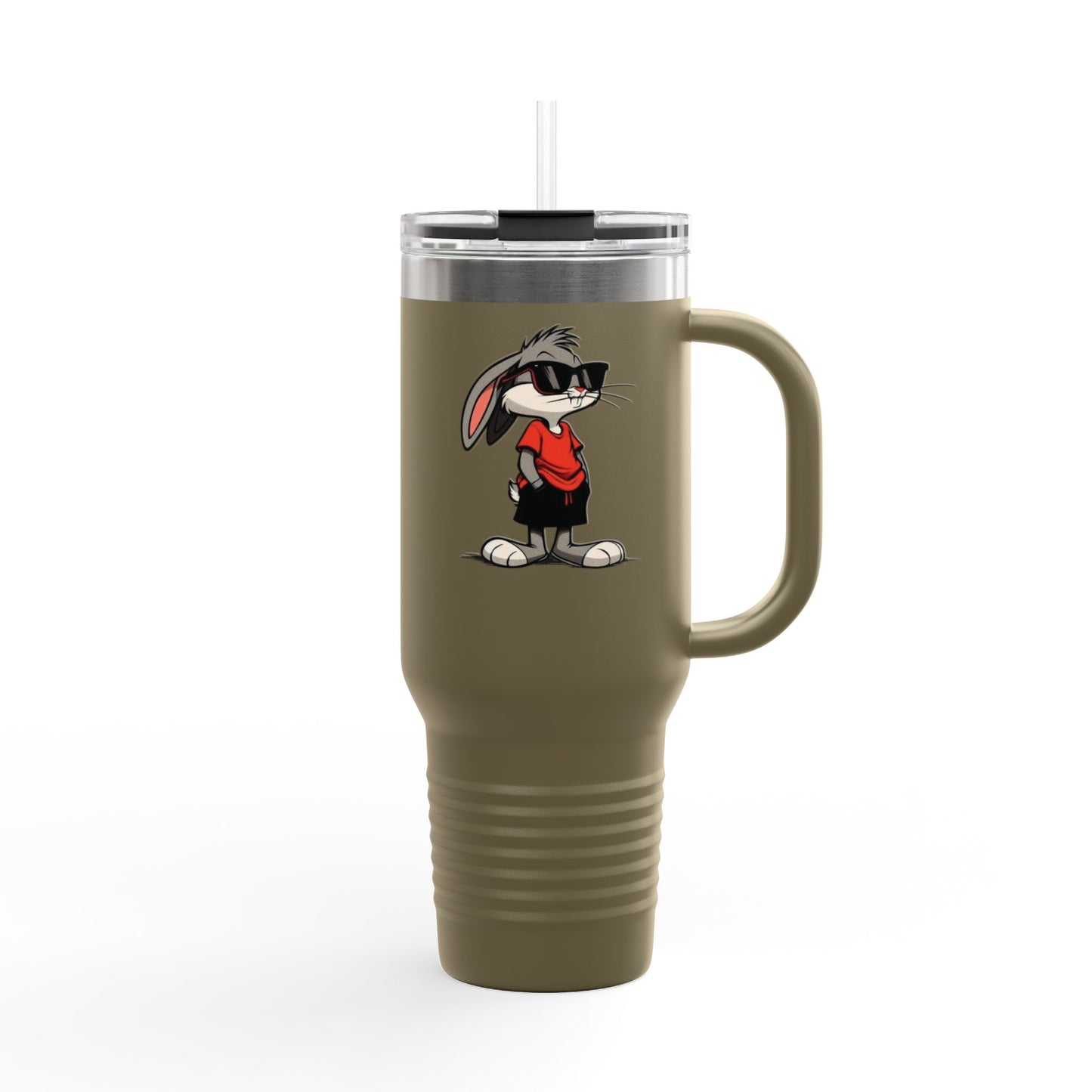 40oz Premium Insulated Travel Mug – Stainless Steel with Straw & Lid
