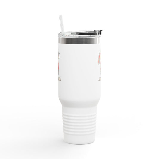40oz Premium Insulated Travel Mug – Stainless Steel with Straw & Lid
