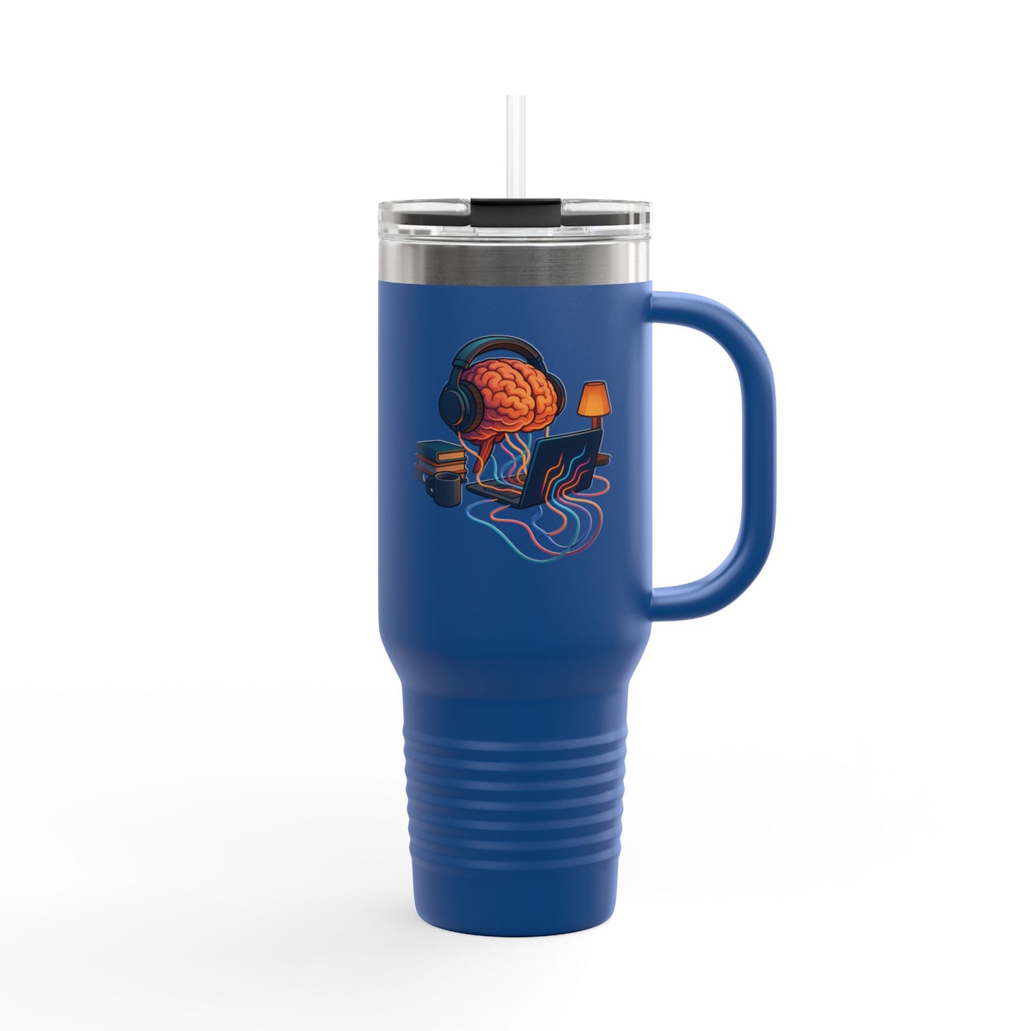 40oz Premium Insulated Travel Mug – Stainless Steel with Straw & Lid