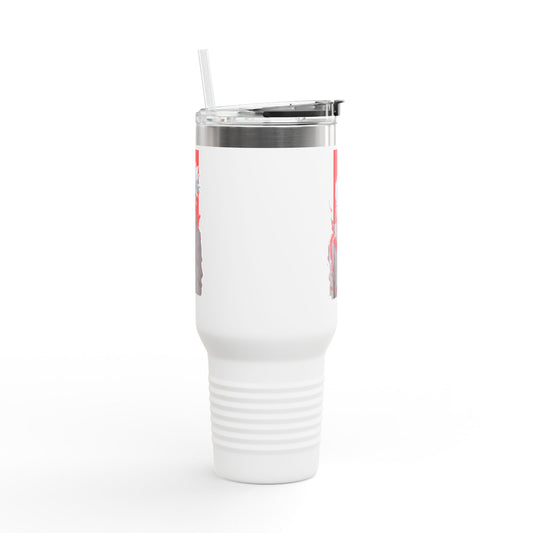 40oz Premium Insulated Travel Mug – Stainless Steel with Straw & Lid