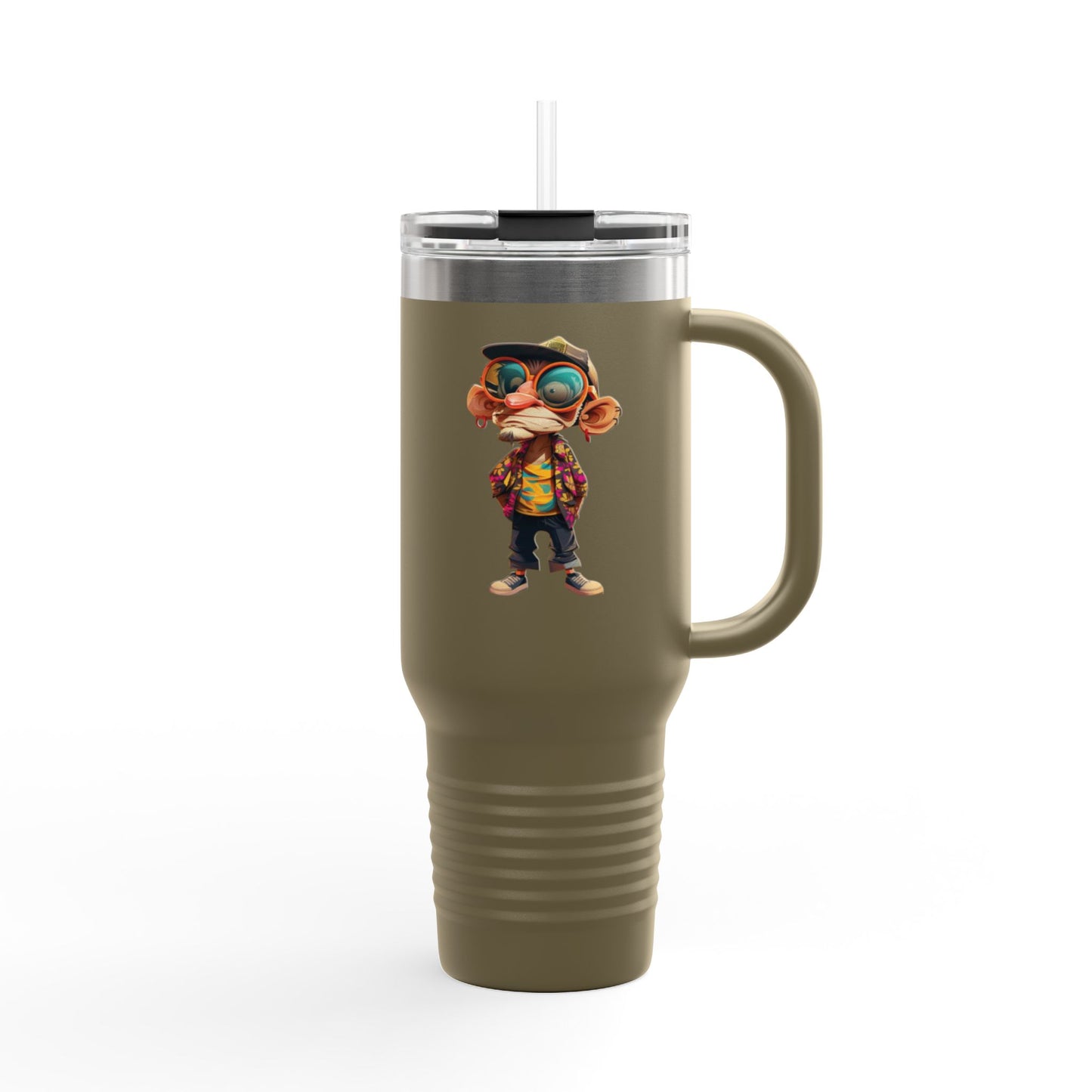 40oz Premium Insulated Travel Mug – Stainless Steel with Straw & Lid