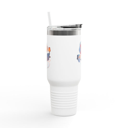 40oz Premium Insulated Travel Mug – Stainless Steel with Straw & Lid