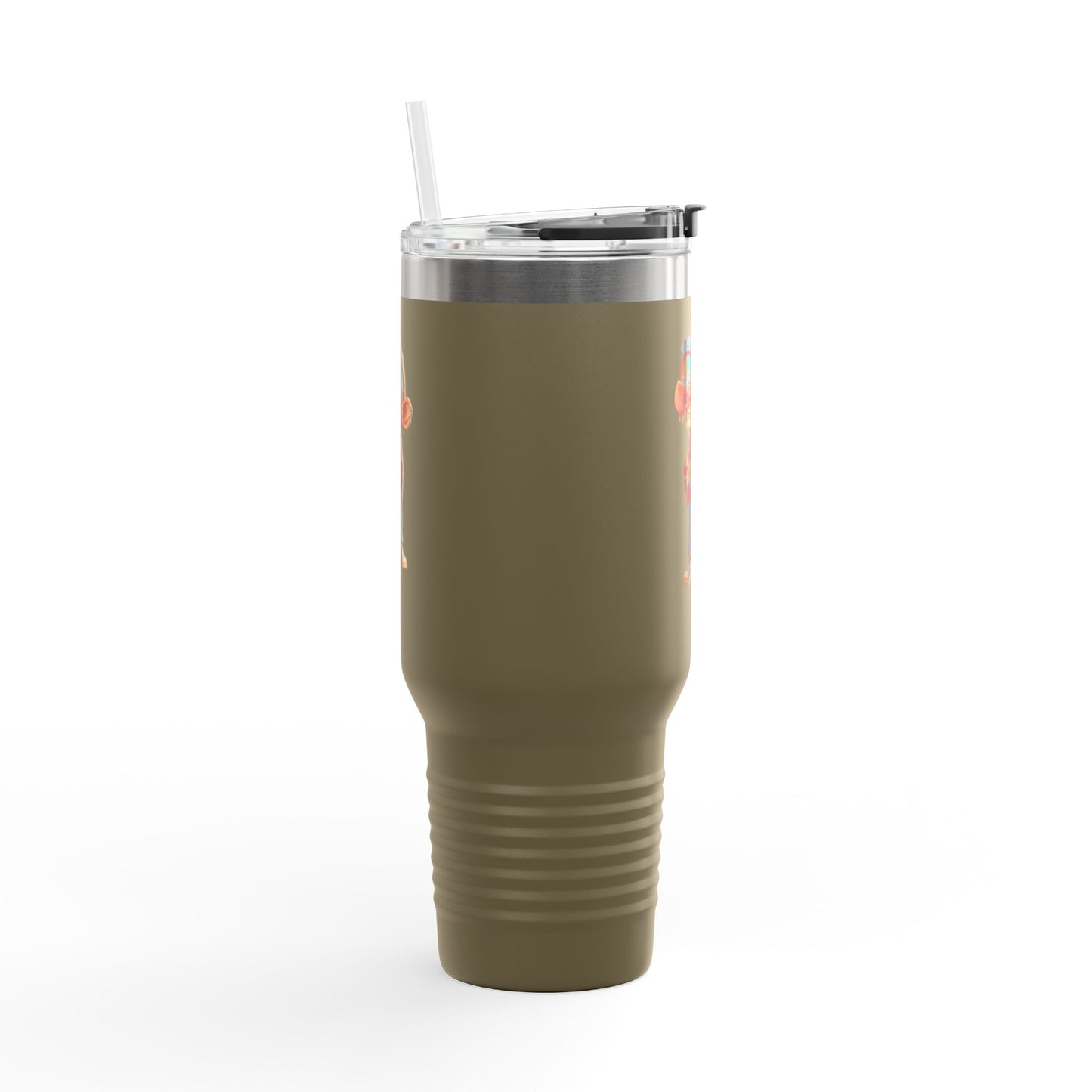 40oz Premium Insulated Travel Mug – Stainless Steel with Straw & Lid