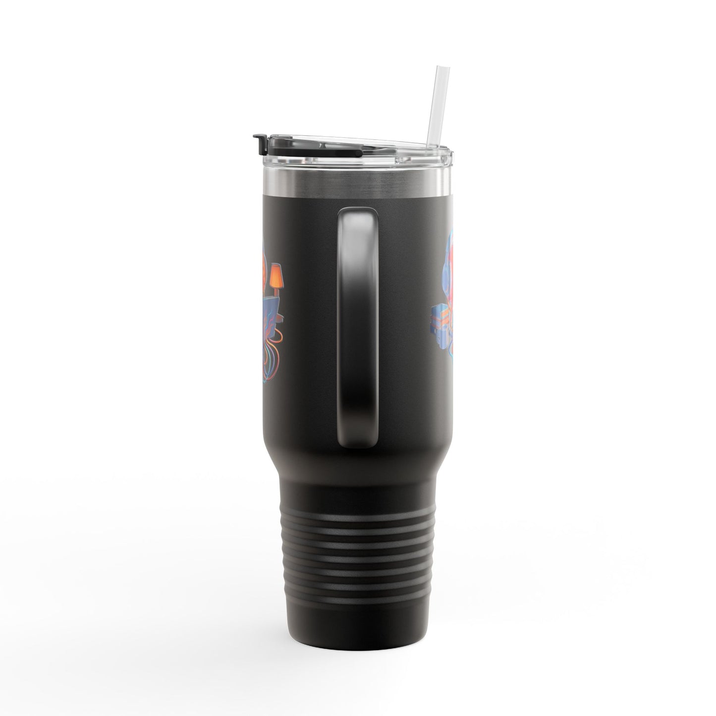 40oz Premium Insulated Travel Mug – Stainless Steel with Straw & Lid