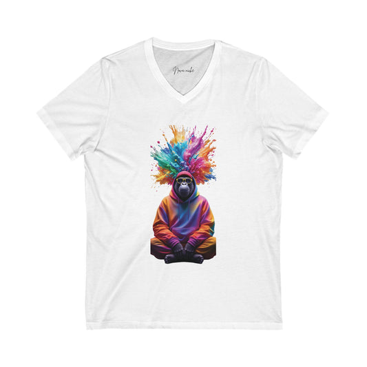 Unisex Jersey Short Sleeve V-Neck Tee