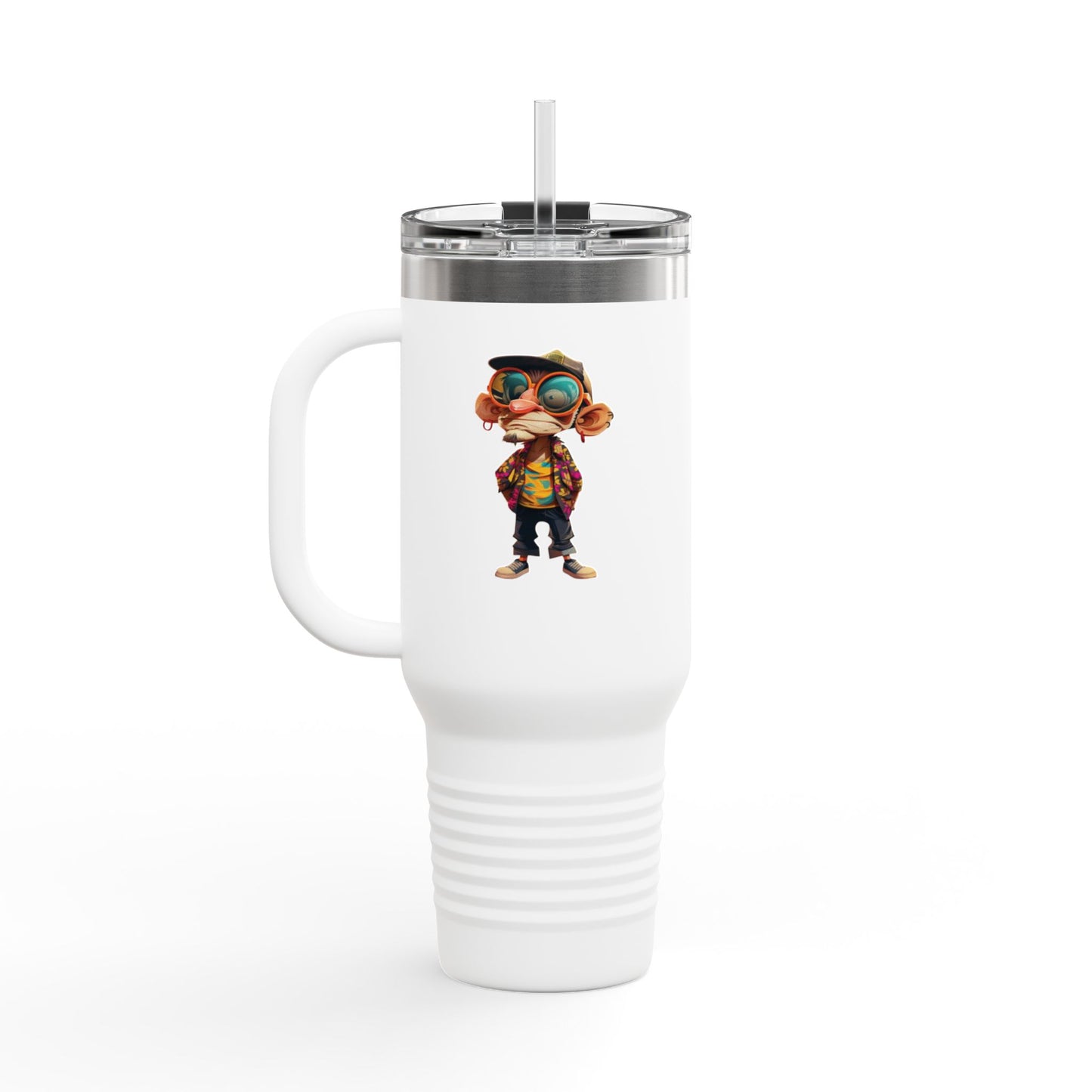 40oz Premium Insulated Travel Mug – Stainless Steel with Straw & Lid